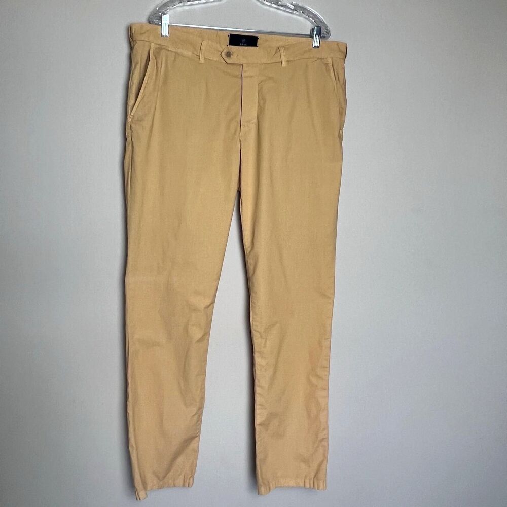 BRAX Feel Good Pants Mens 42/34 Yellow Lightweight Career Pant Germany
